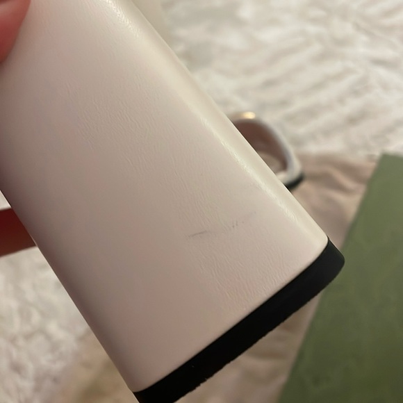 Gucci Baby Buckle Horsebit Ankle-strap Sandal size 39 (US 9) White Leather - Picture 9 of 14